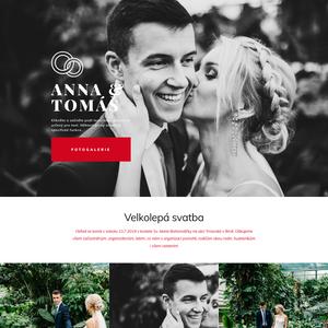 Šablona svatebního webu